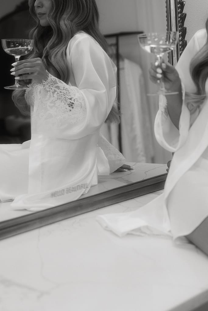 bride getting ready before ceremony