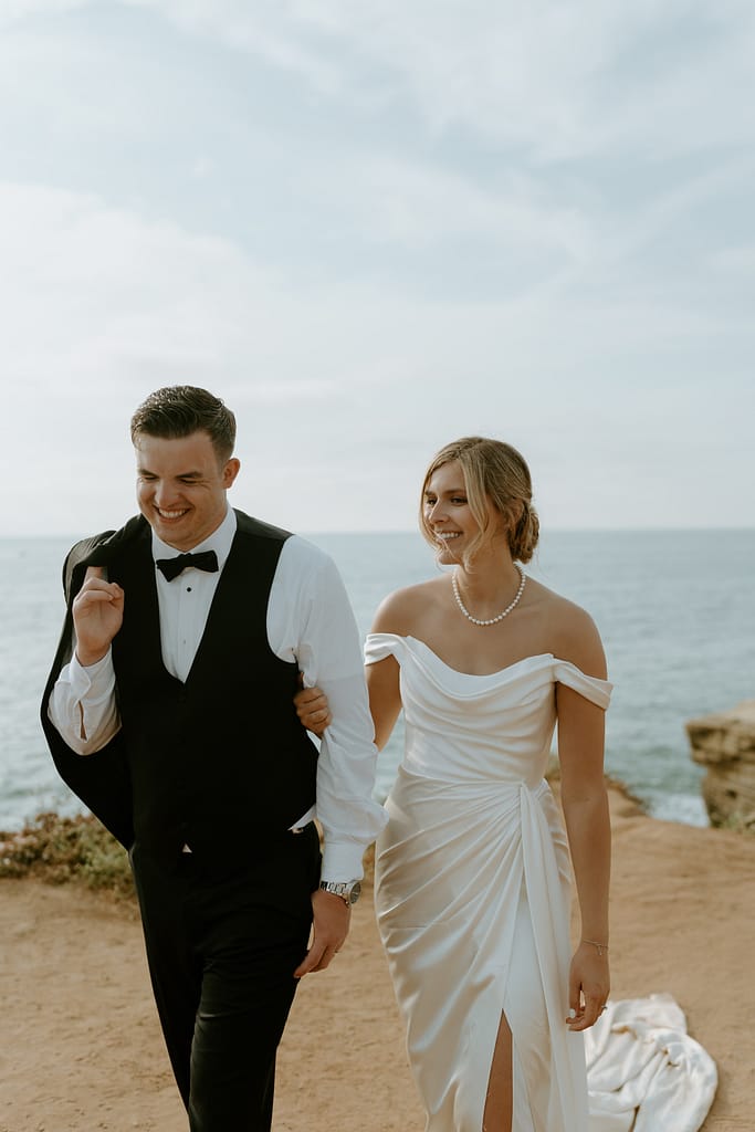 sunset cliffs wedding couple photos